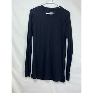 Mountain Warehouse Men's 2XL Black Isotherm Long Sleeve Crewneck Pullover Shirt